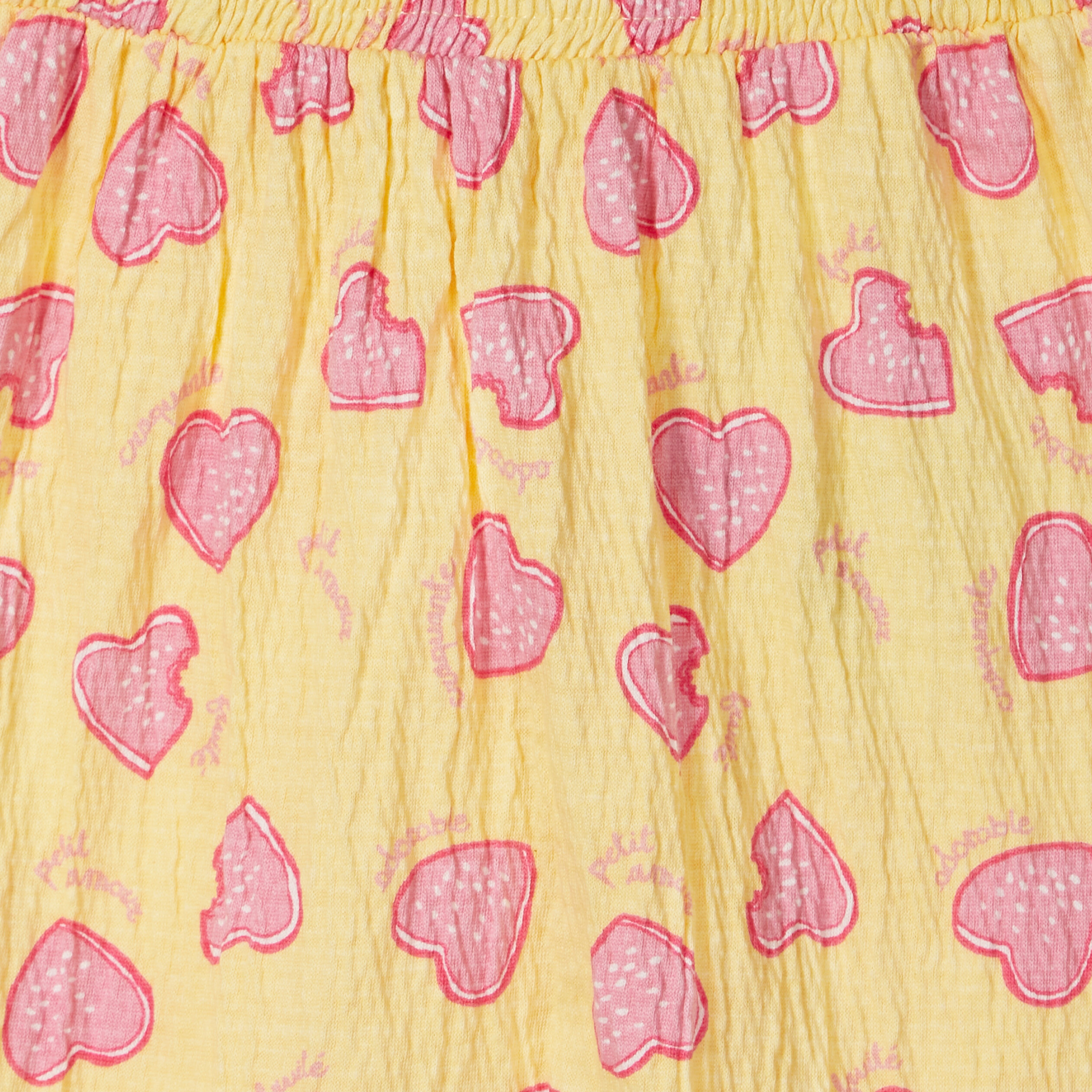 Pantalon à taille élastiquée jaune bébé fille | La Halle