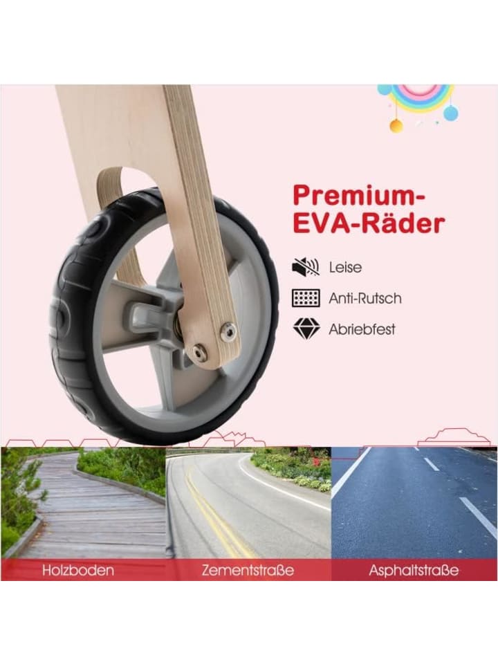 COSTWAY 2 in 1 Laufrad Roller in Rot günstig kaufen 97 cm