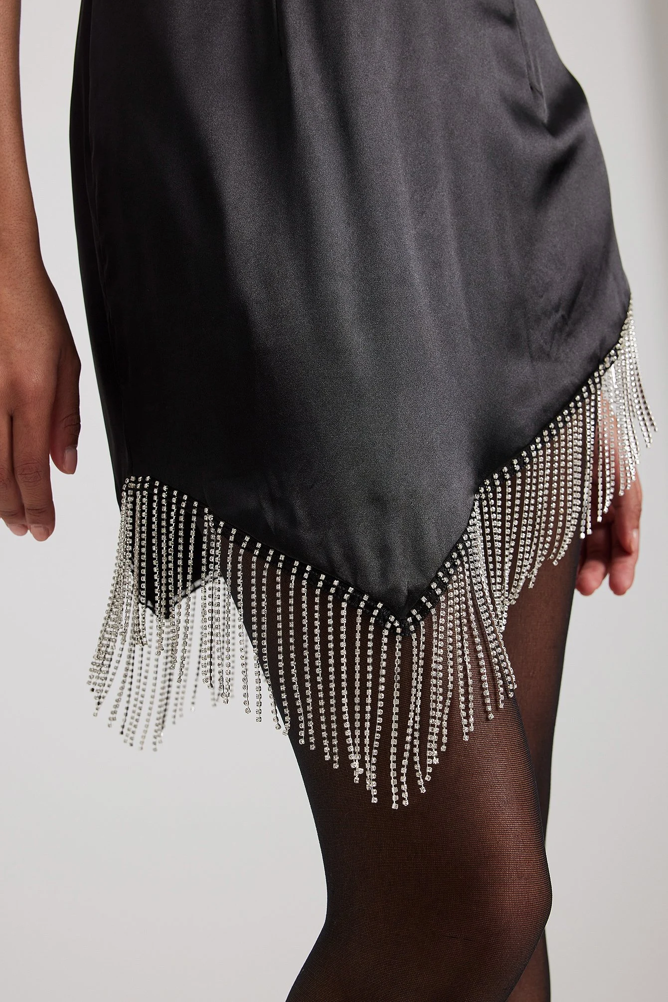 Mini-Kleid mit Strass-Detail