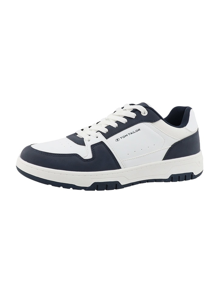 Tom Tailor Sneakers in Weiß/ Dunkelblau günstig kaufen