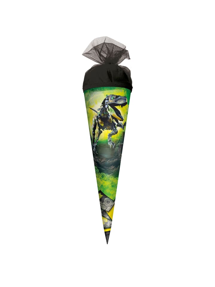 ROTH Geschenk-Schultüte klein Robo-Rex 50 cm, rund in Grün günstig kaufen onesize