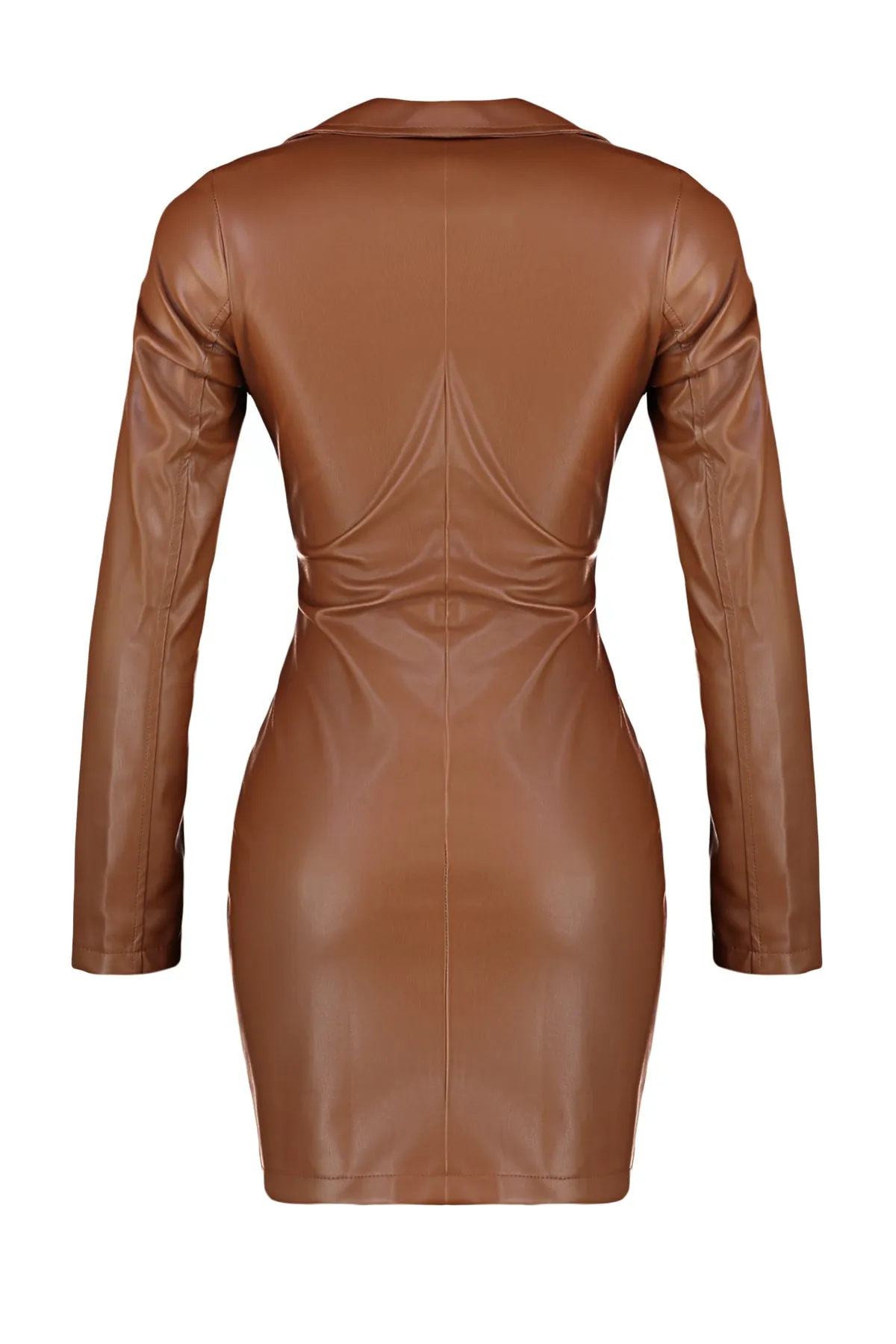 Trendyol Collection  Braunes gewebtes Kleid mit Schlitz TWOAW22EL0554