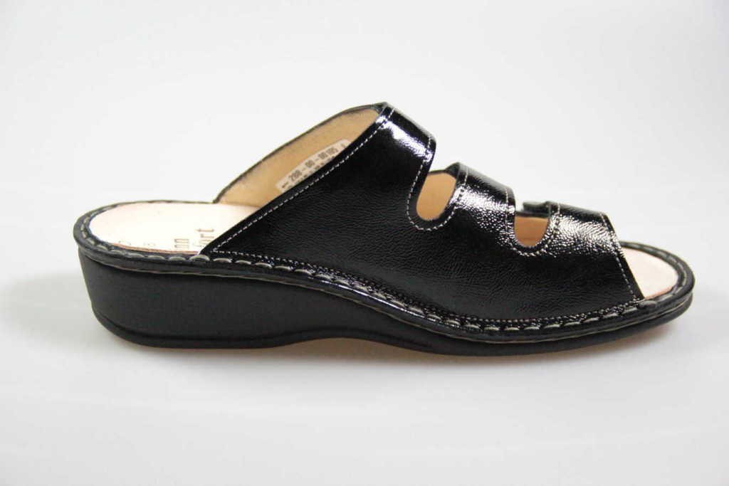 FINN COMFORT Pantoletten schwarz Pisa-schwarz NappaSeda/Lack