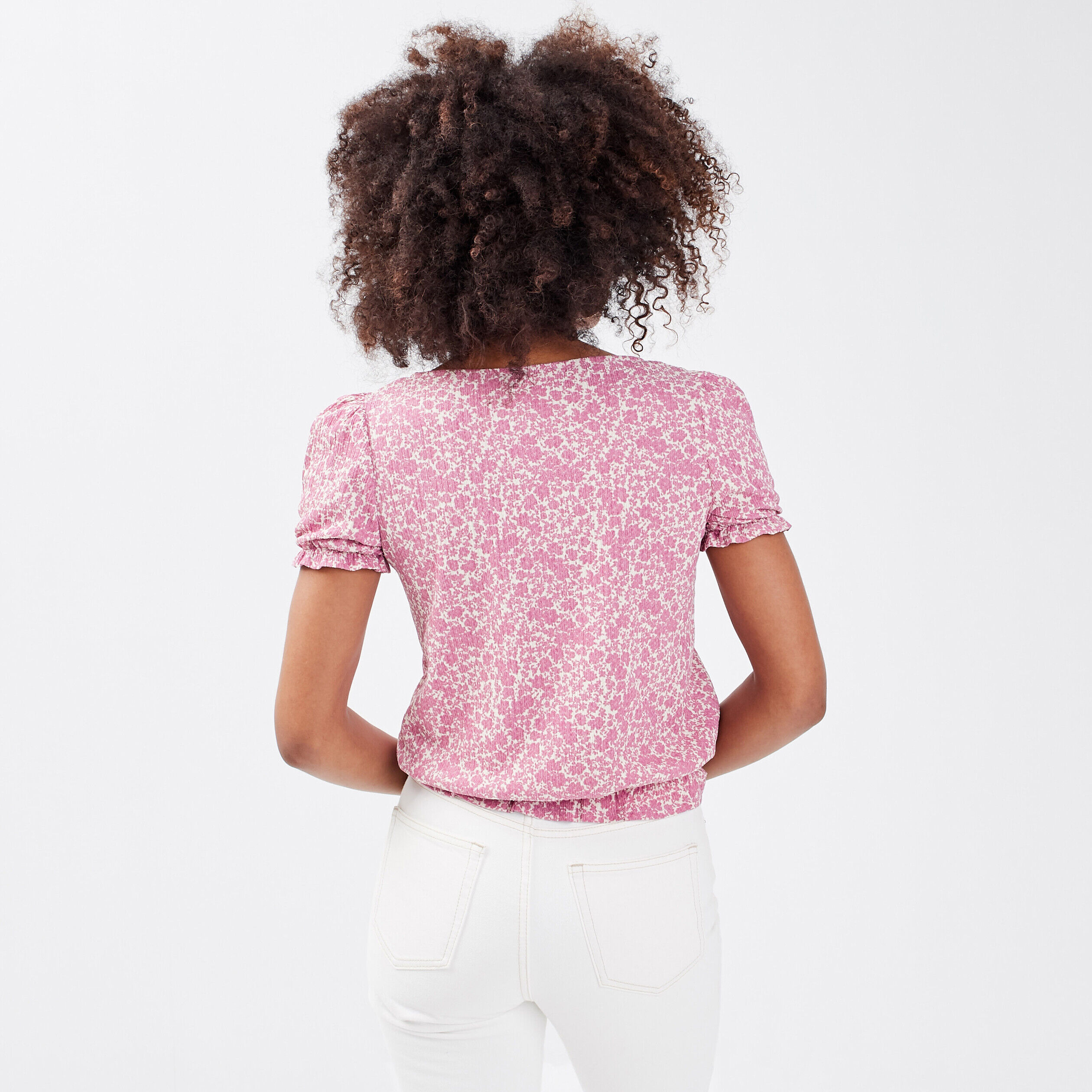 T-shirt manches courtes blanc femme | Cache Cache