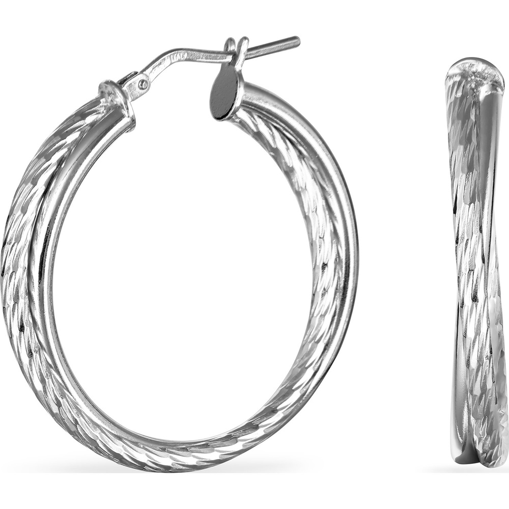 FAVS Créoles 925 Argent Boucles d'oreilles