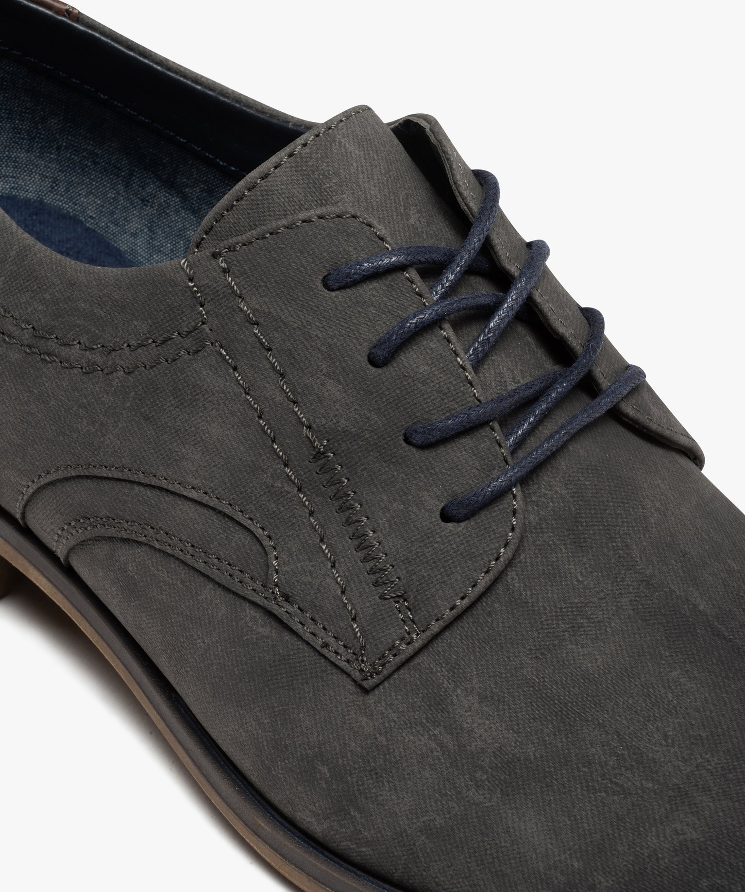 Derbies homme en suédine unie gris | GEMO