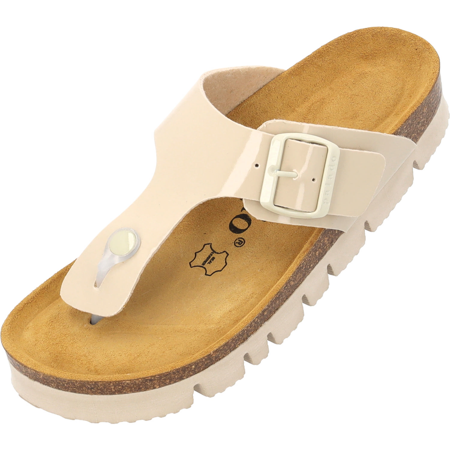 Palado Kos PL Lack, Zehentrenner, Damen, Beige