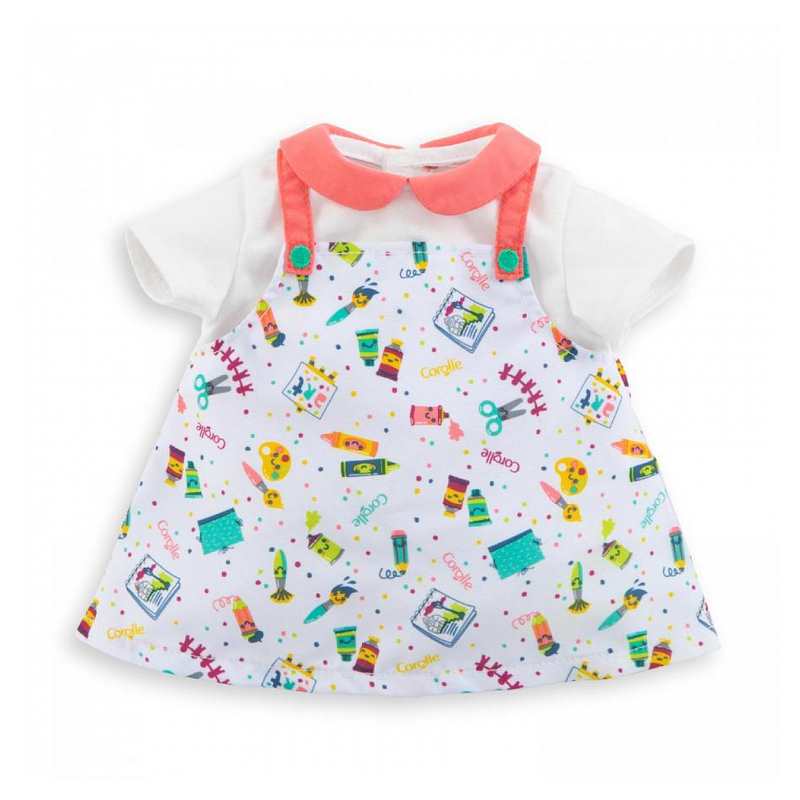 Robe petit artiste pour poupon 30cm