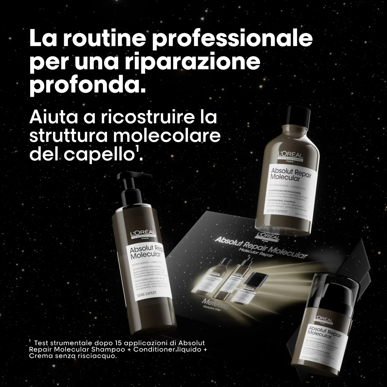 EXPERT SERIES Neues Weihnachtsgeschenkset Absolut Repair Molecular Shampoo, Conditioner und Leave-in-Creme – Haarpflege-Sets, Reparatur-Shampoo, Reparatur-Conditioner, Hitzeschutzspray