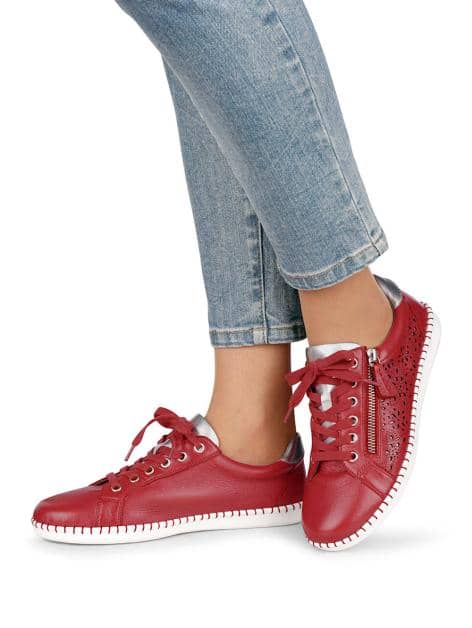 Schnürschuh mit zusätzlichem Reißverschluss
