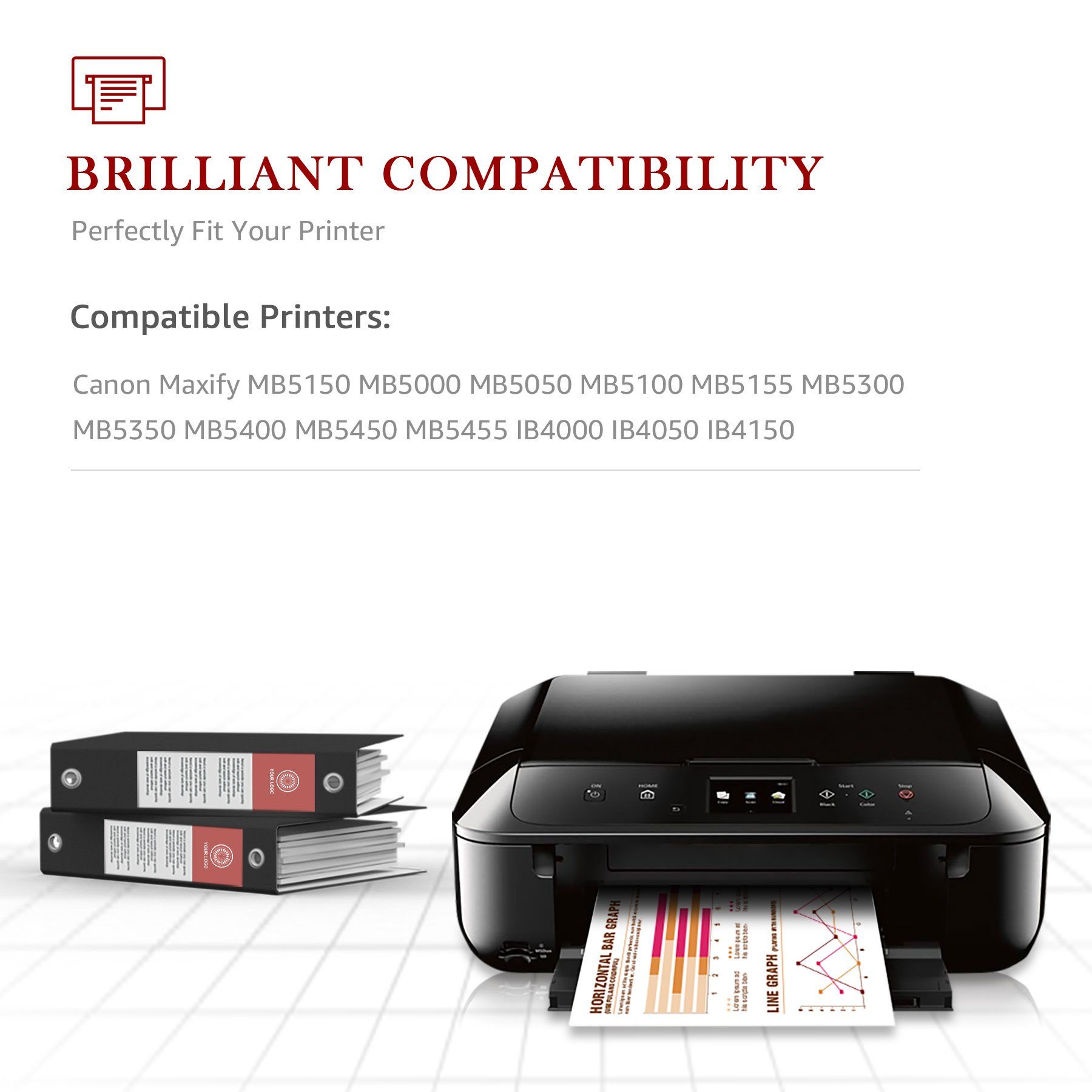 Toner Kingdom 4er-Farben 2500XL Kompatibel Canon PGI-2500 XL Multipack Tintenpatrone (Canon Maxify IB4000 IB4050 IB4150 MB5000 MB5050 MB5100 MB5150 MB5155, MB5300 MB5350 MB5400 MB5450 MB5455)
