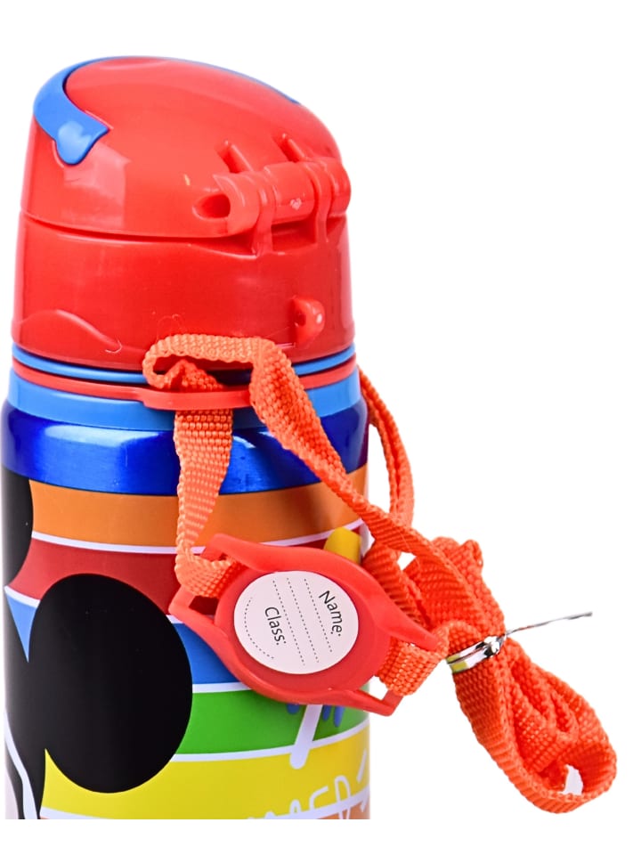 Disney Mickey Mouse Alu-Trinkflasche Mickey Mouse  mit Klappdeckel & Tragegurt 600 ml in Bunt günstig kaufen 22