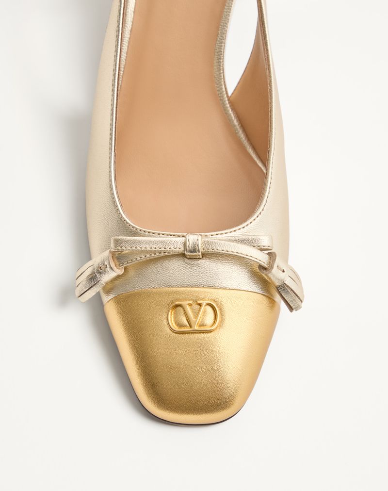 Valet Du Roi slingback pump in 60mm gelamineerd nappaleer