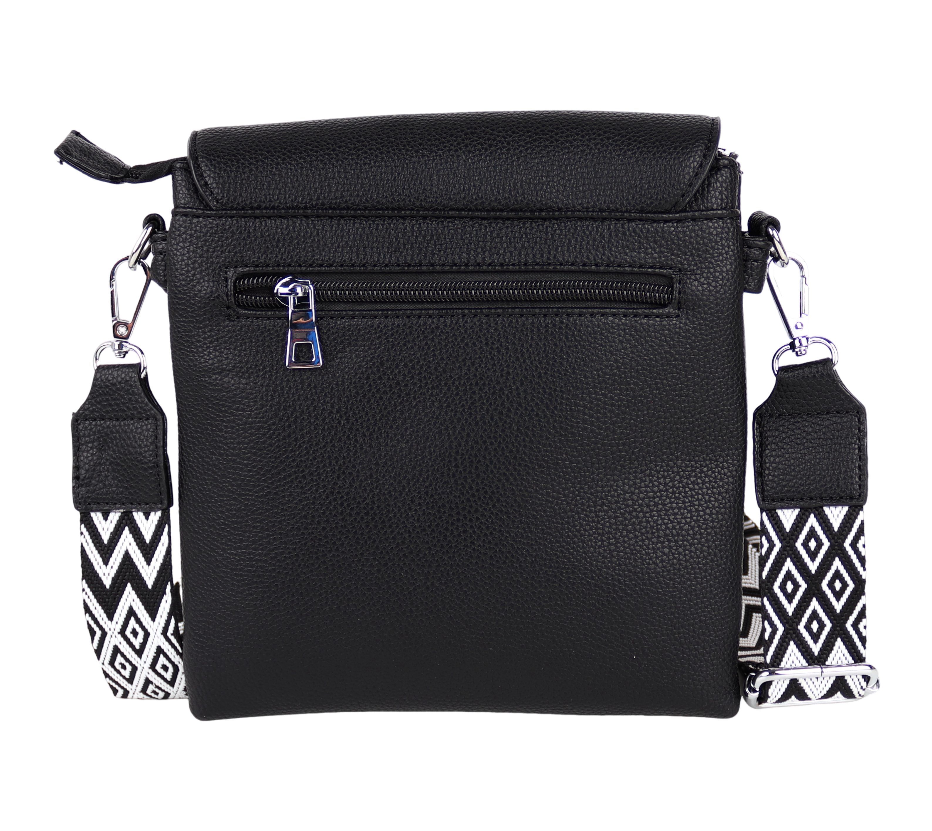 MIRROSI Umhängetasche Damen Crossbody Bag, Klein 20x22x3cm (gemusterten& verstellbaren Schulterriemen, 1 Tasche & 2 Gurte), Kleine Tasche, Schultertasche für jeden Anlass