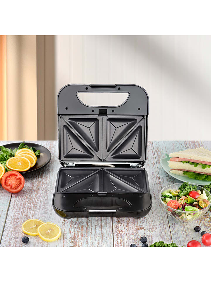 KITCHENCOOK Sandwichmaker in Silber/ Schwarz - (B)31 x (H)27,5 x (T)53 cm günstig kaufen onesize