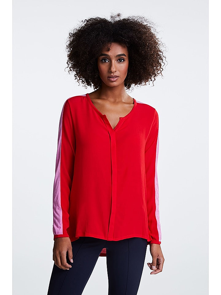 Oui Bluse in Rot/ Rosa günstig kaufen 36
