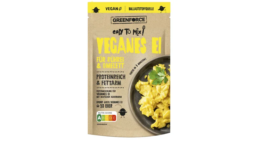 GREENFORCE Veganes Ei für Rührei & Omelett Easy to Mix 100 g
