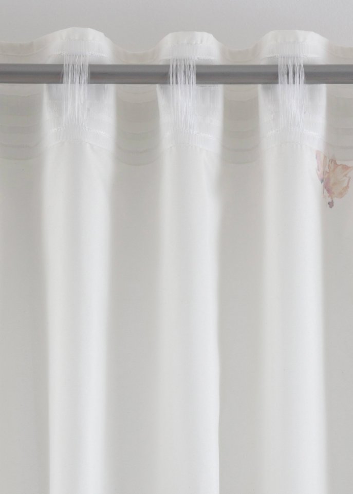 Microfaser Vorhang mit Blumenmuster (1er Pack)