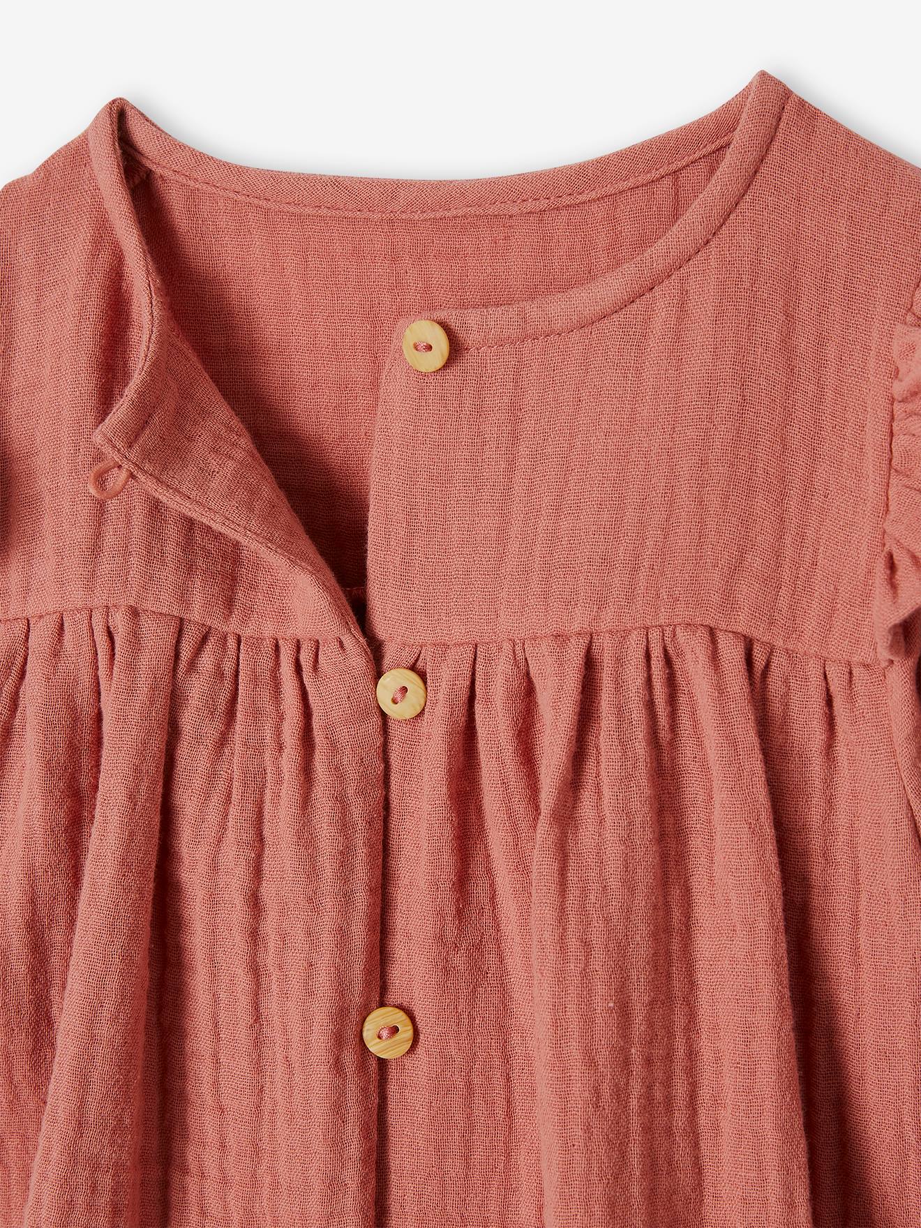 Vertbaudet Mädchen Baby Volant-Bluse - eisblau