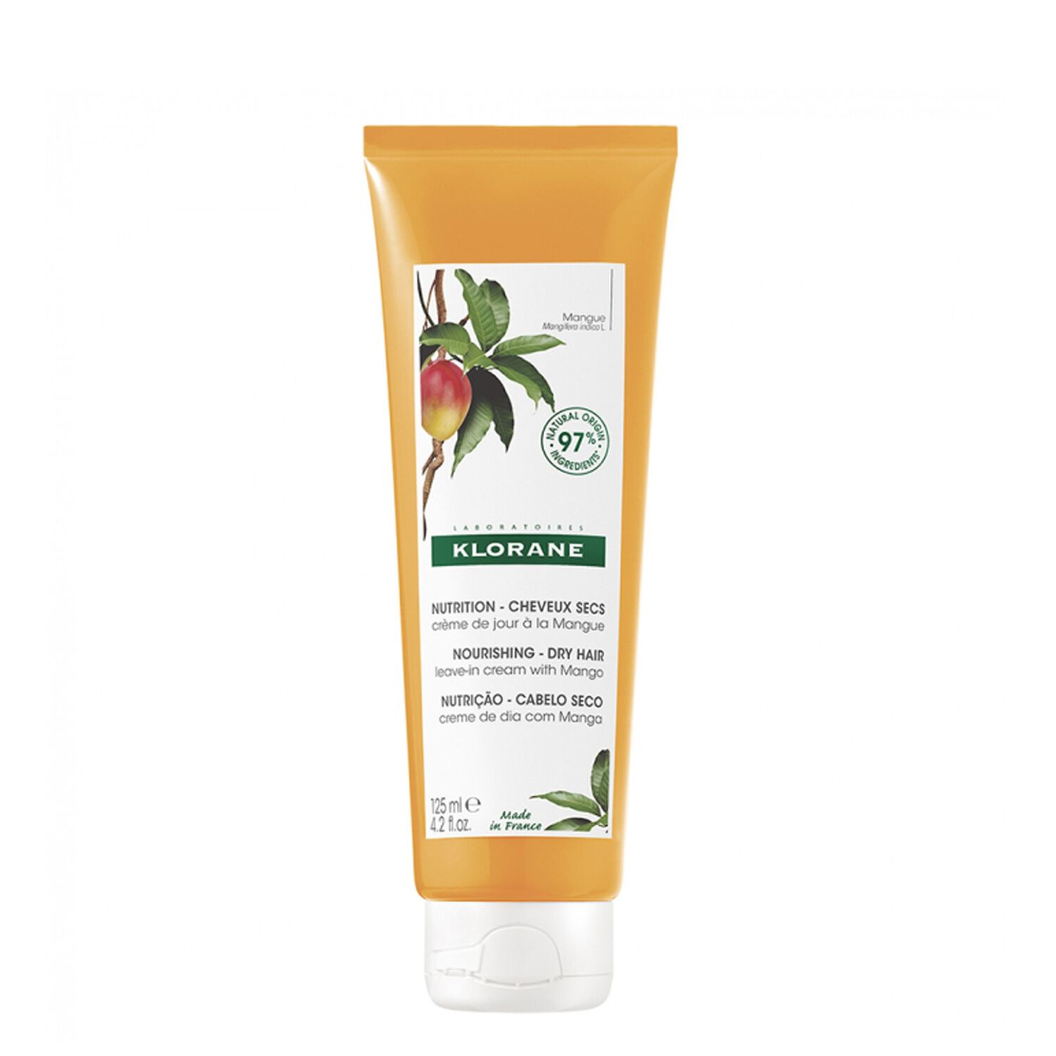 Klorane Crème de Jour Mangue - Cheveux Secs - 125 ml