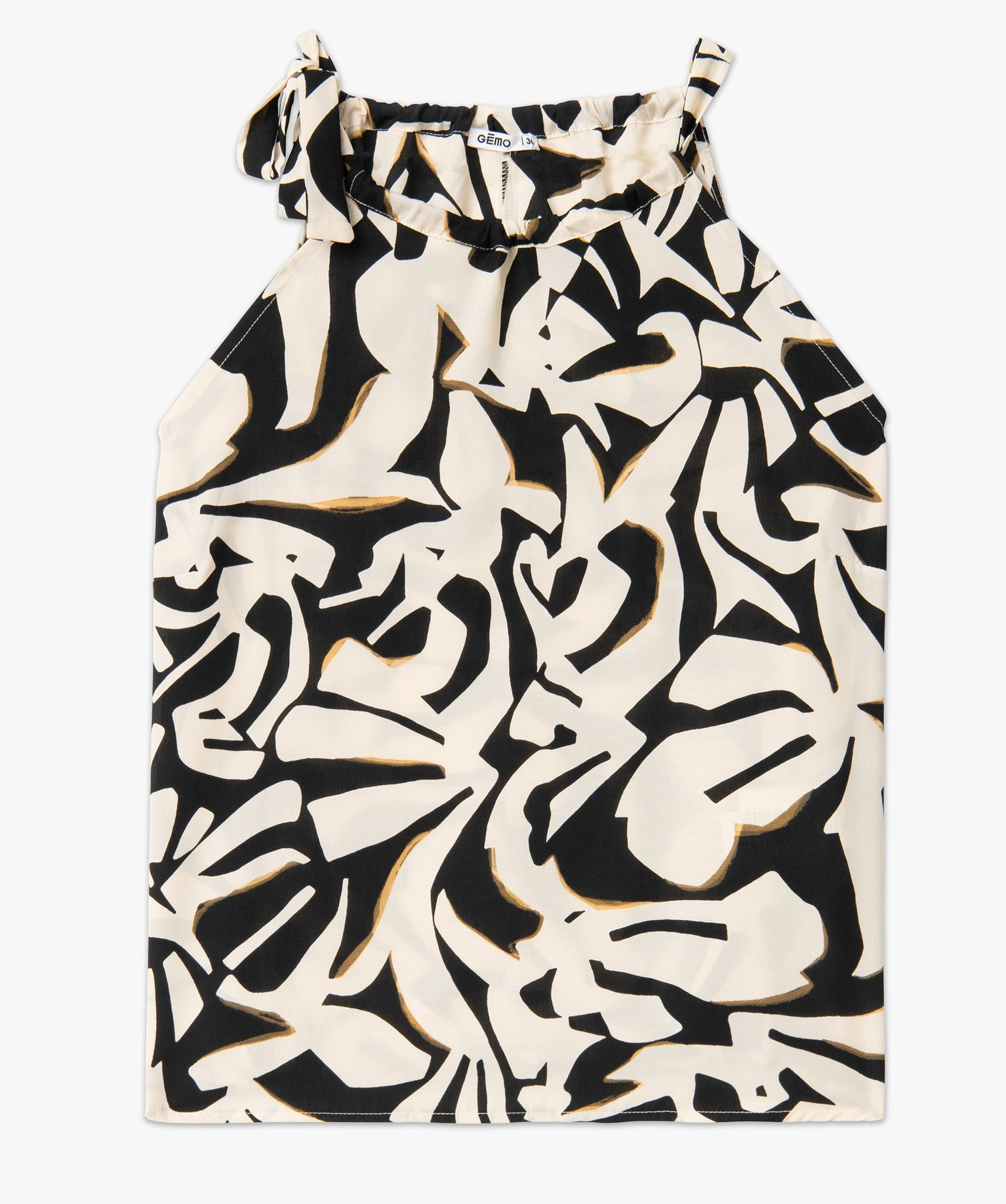 Blouse sans manches avec emmanchure américaines femme imprime | GEMO