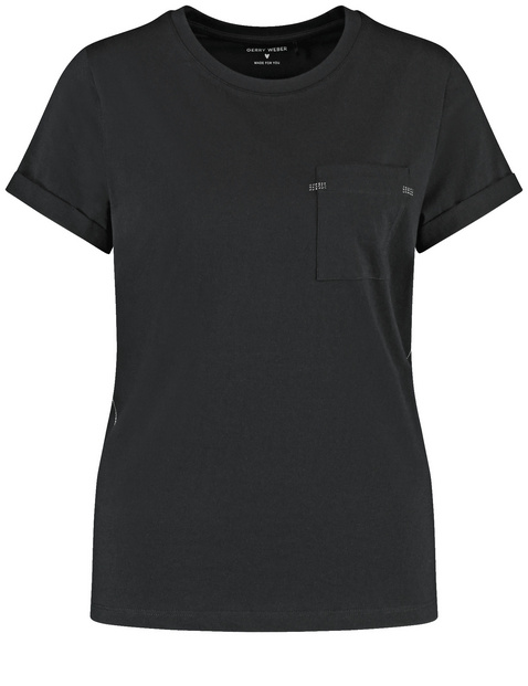 T-Shirt aus Baumwolle mit Ziersteinchen
