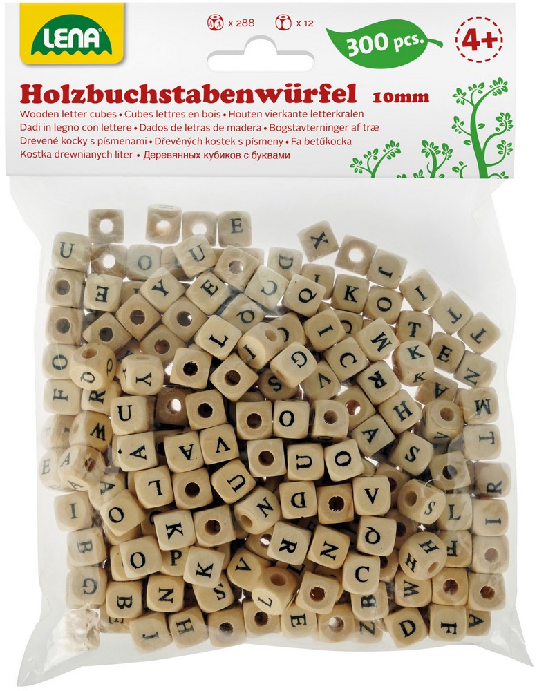 LENA Holz-Buchstabenwürfel, 300-tlg.