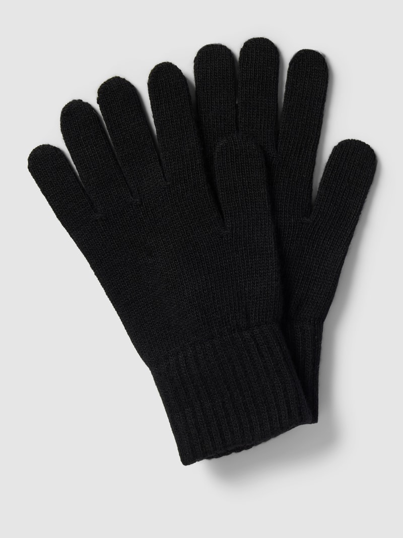 Handschuhe mit Label-Detail in schwarz