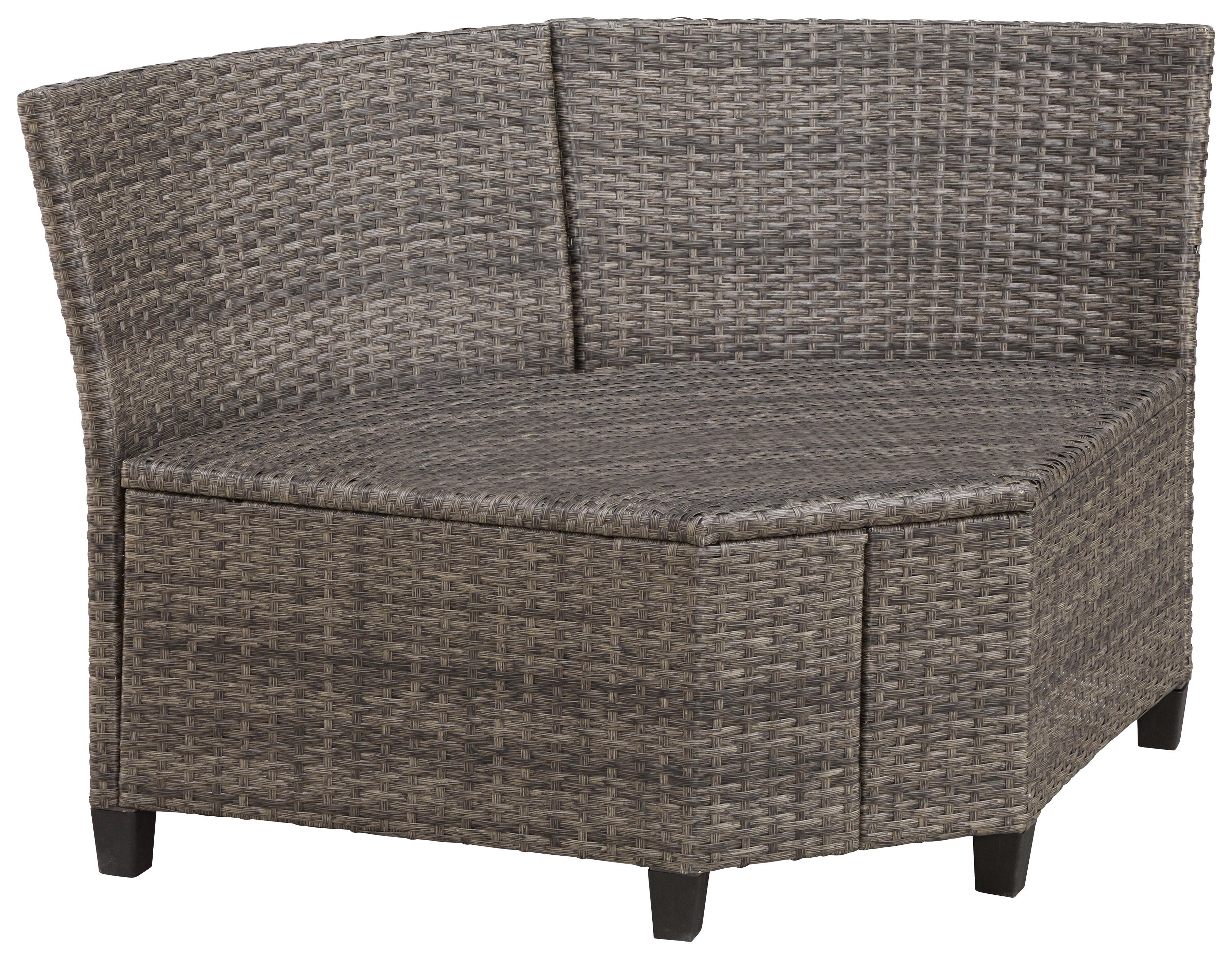 KONIFERA Gartenlounge-Set Keros Premium, (20-tlg), Ecklounge, 2 Hocker, Sessel, Tisch, Polyrattan