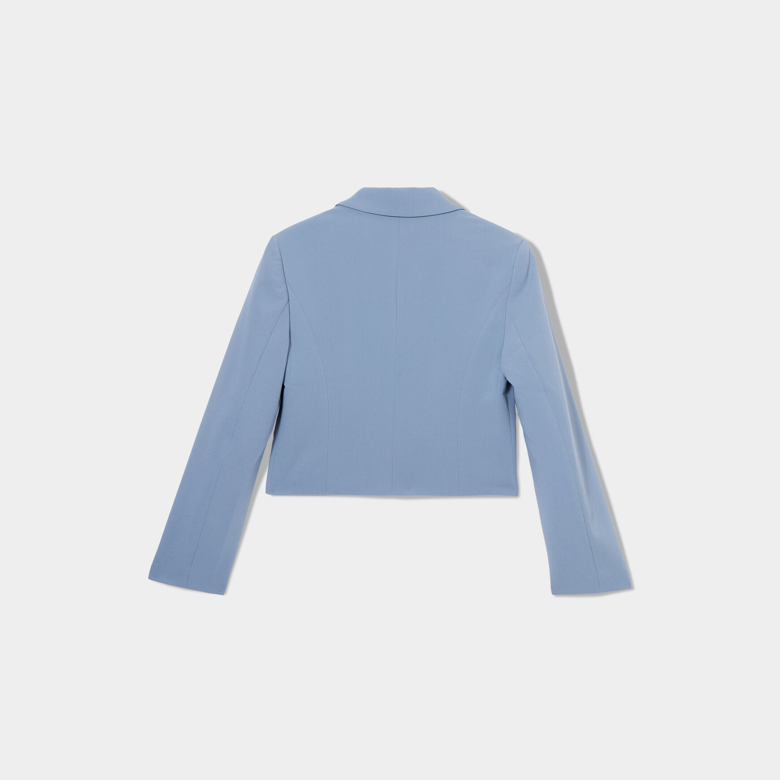 Veste blazer courte droite bleu gris femme | Cache Cache