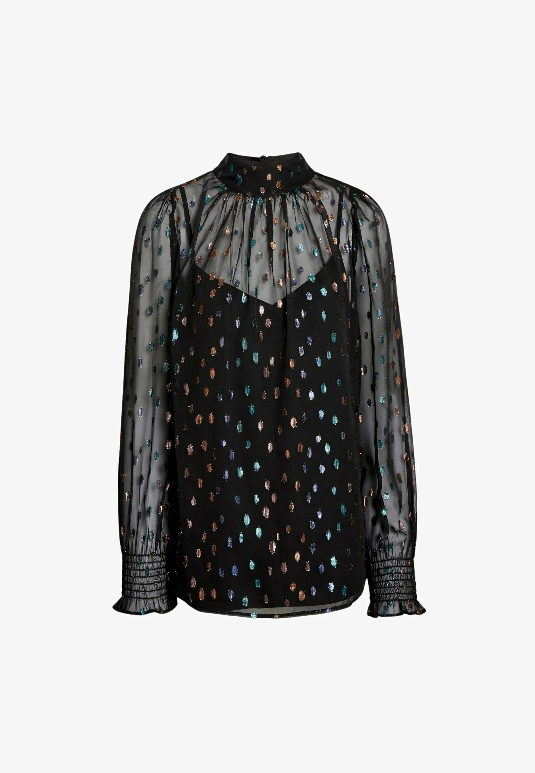 Blusa de cuello alto JACQUARD de Marks & Spencer