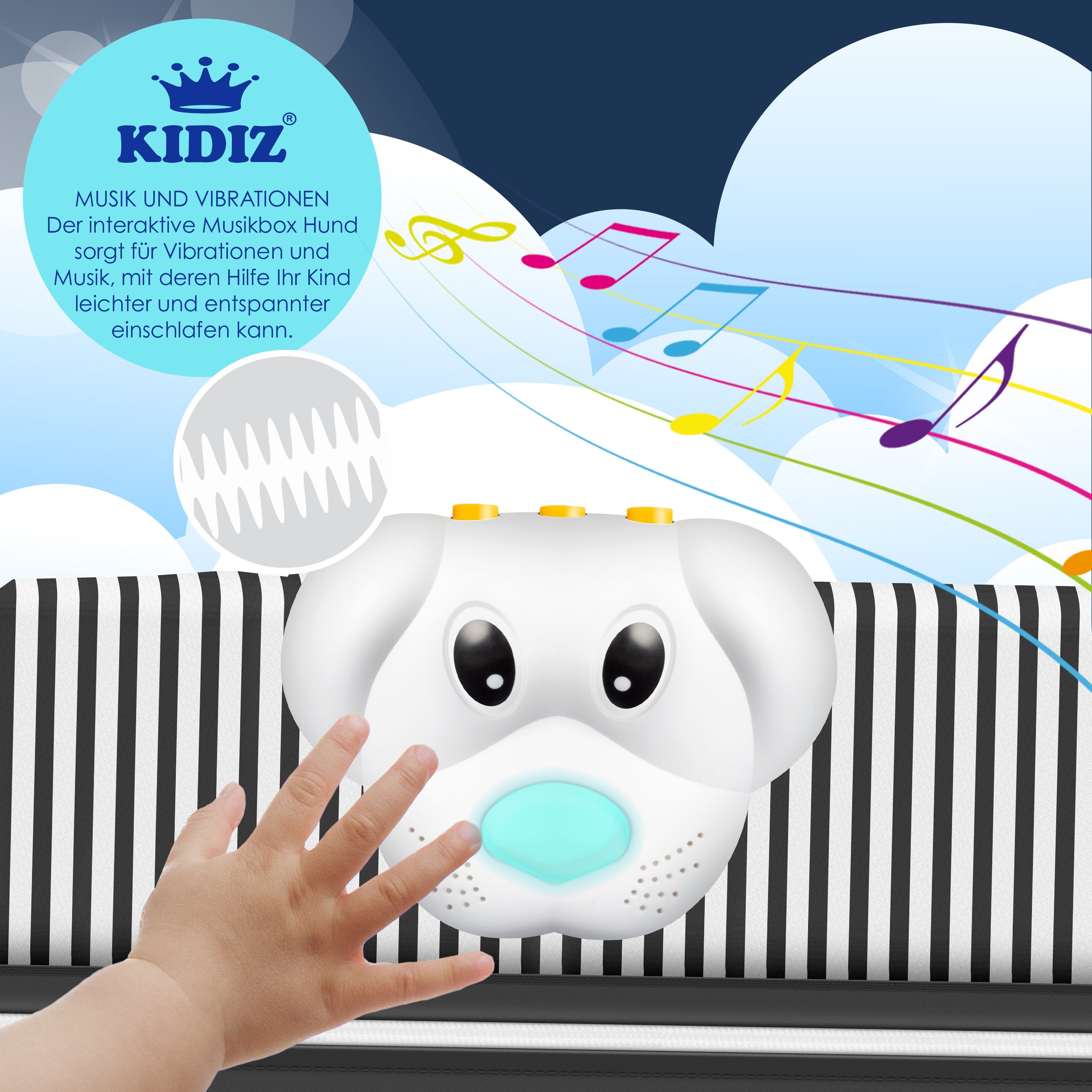 KIDIZ Baby-Reisebett, Babybett in Reisebett Kombi Set Baby Bett mit Wickelauflage