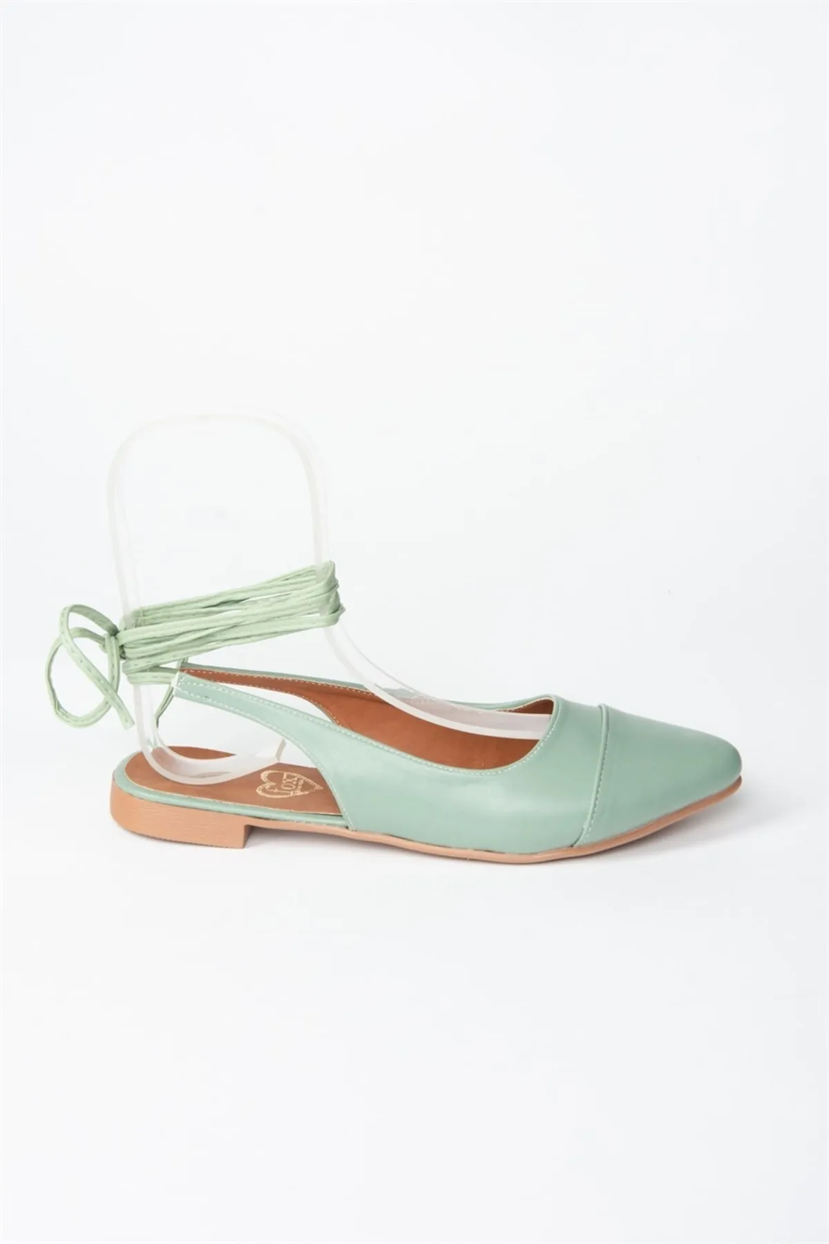 Fox Shoes  Grüne Damen Ballerina Ballerina mit Knöchelriemen M726890209