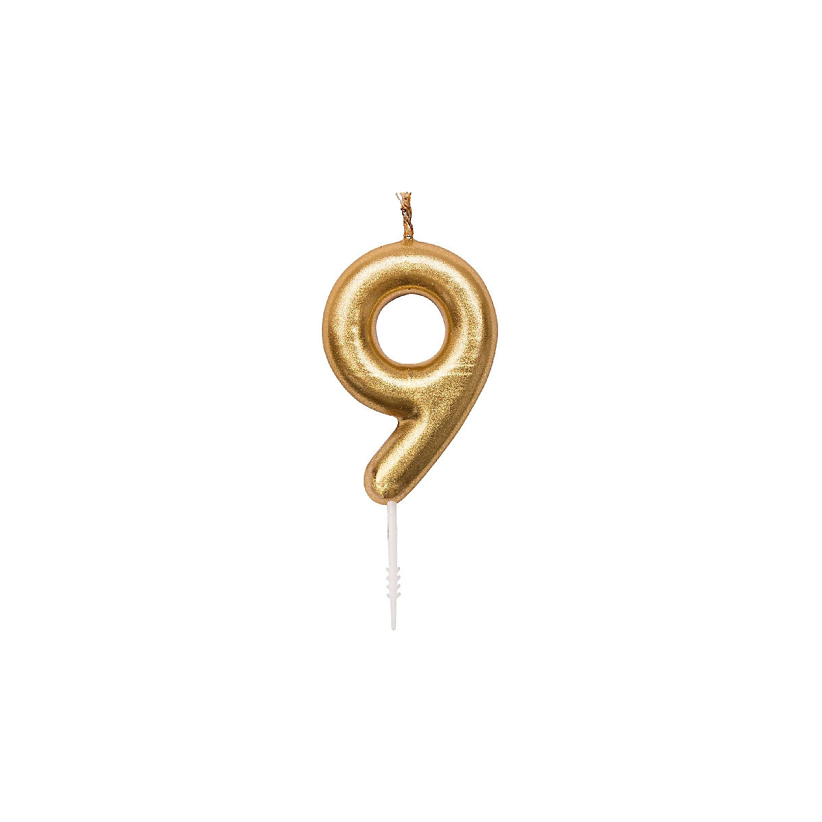 Zahlenkerze 9, Gold