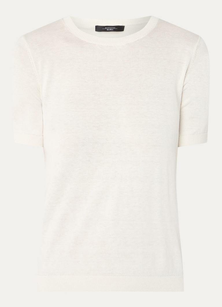Τοπ MaxMara Agro από λεπτή πλέξη μεταξωτού μείγματος