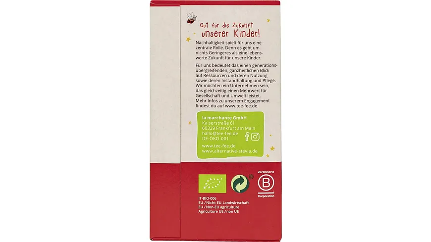 TeeFee Früchtetee Bio Erdbeerzauber 30 g