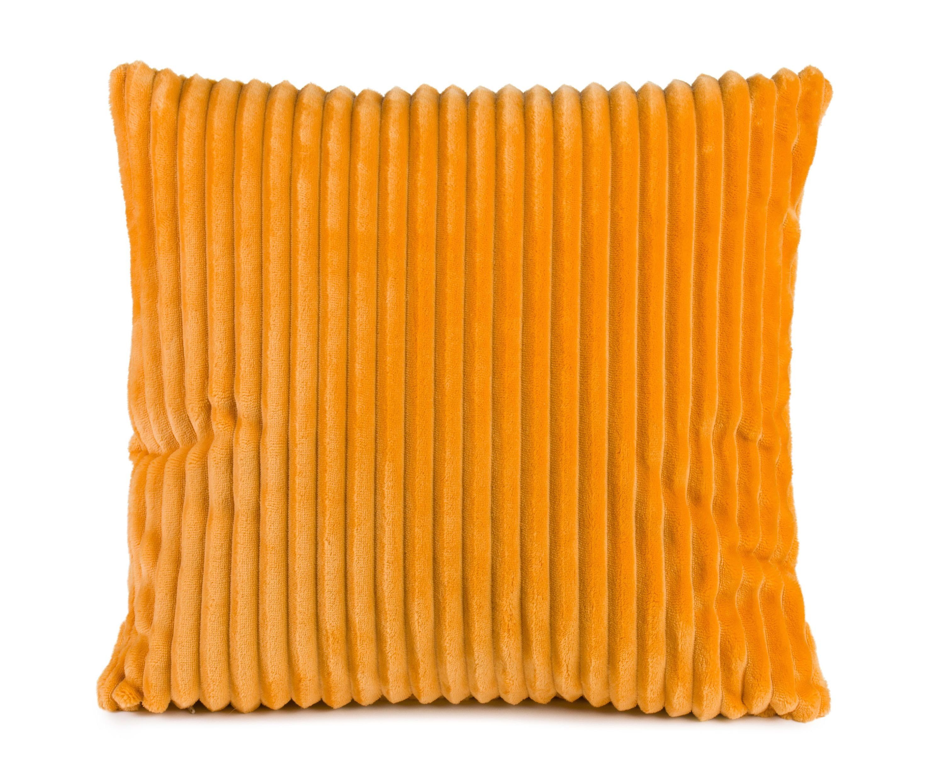 Kopfkissen Kissen, Gözze, Füllung: GÖZZE Kissen CORD gelb (BH 50x50 cm) BH 50x50 cm gelb Dekokissen