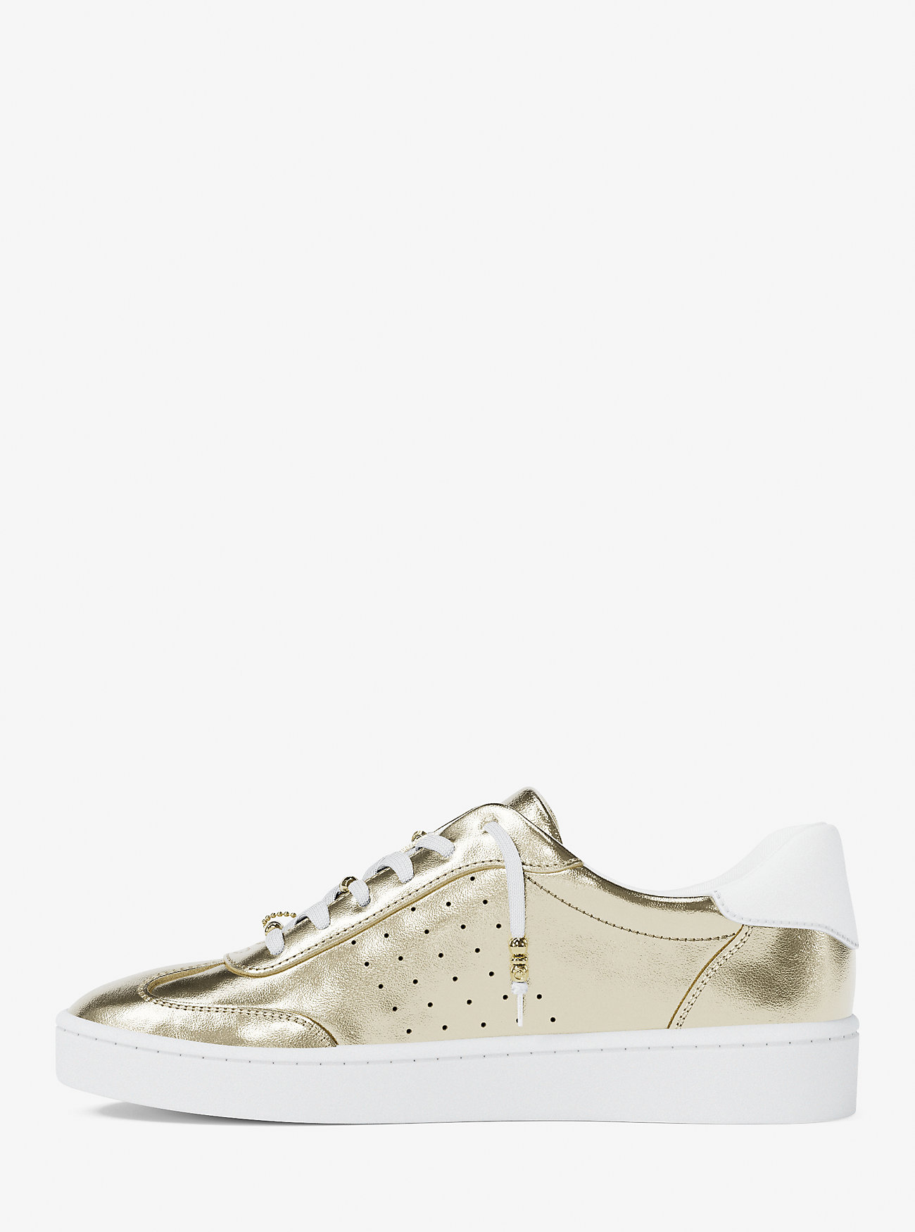Sneakers Scotty in pelle metallizzata con decorazioni - ORO CHIARO
