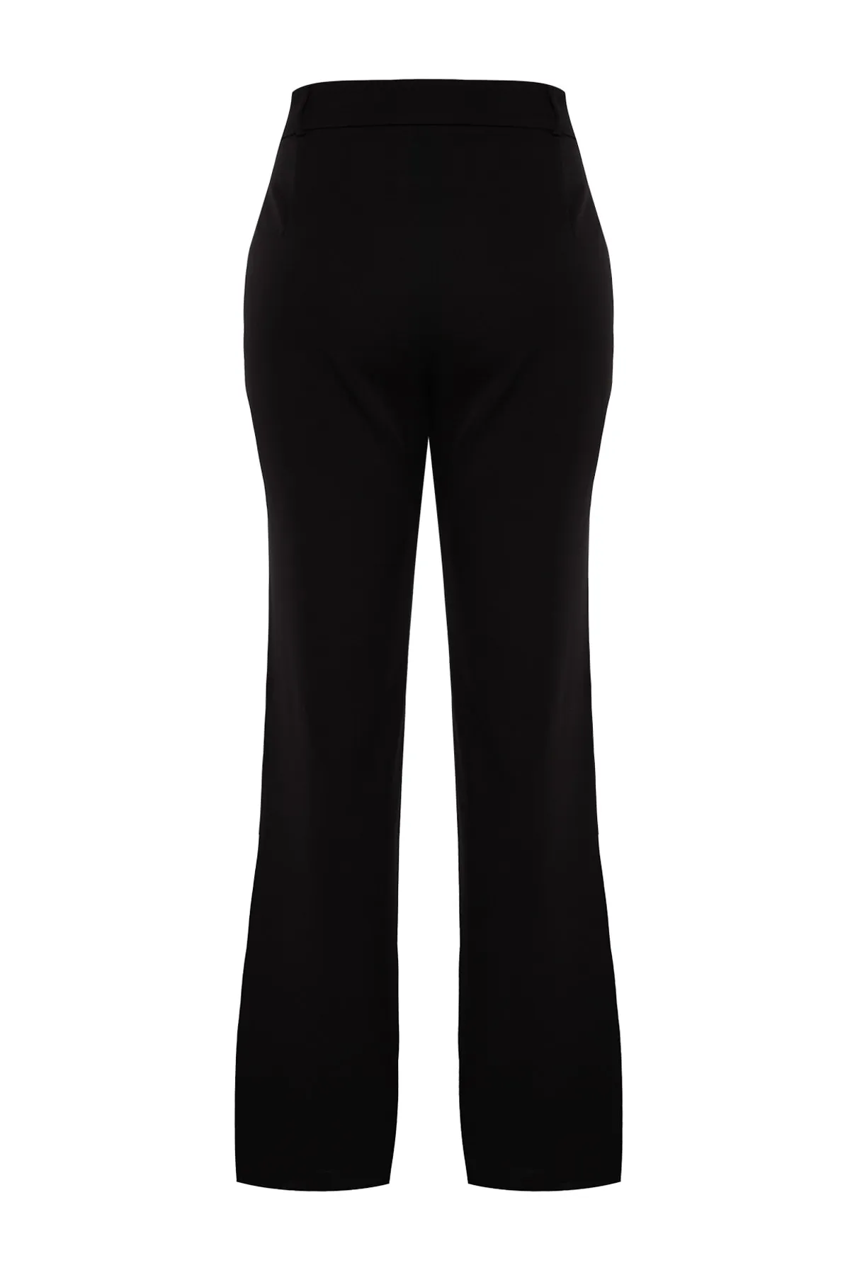 Trendyol Curve  Schwarze, gerade geschnittene Webhose mit hoher Taille TBBAW24AR00000
