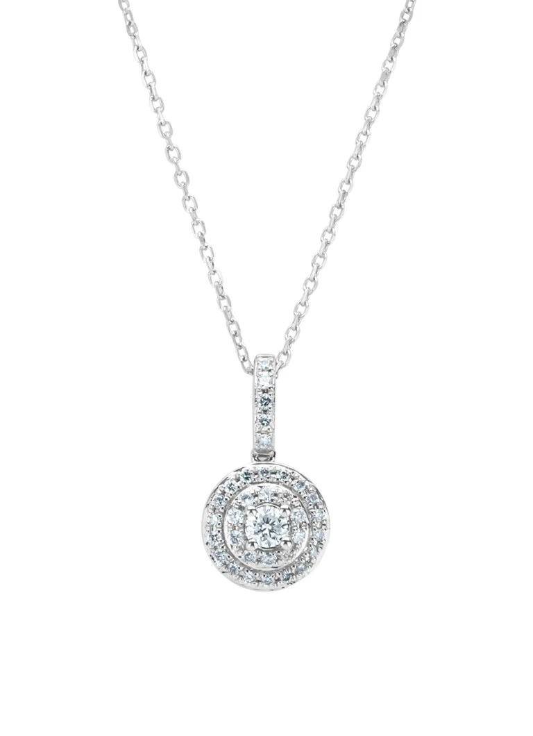 Diamond Point Witgouden-Anhänger, 0,19 ct Diamant, Petite Romance