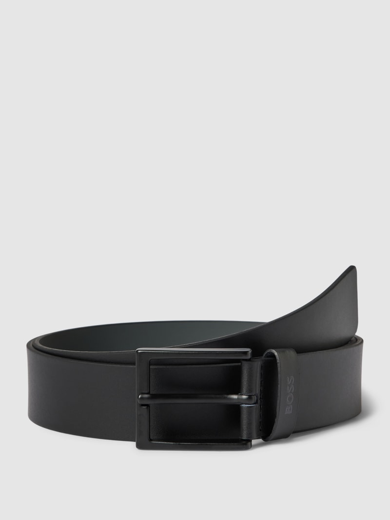 Gürtel mit Label-Detail Modell 'Timon' in schwarz