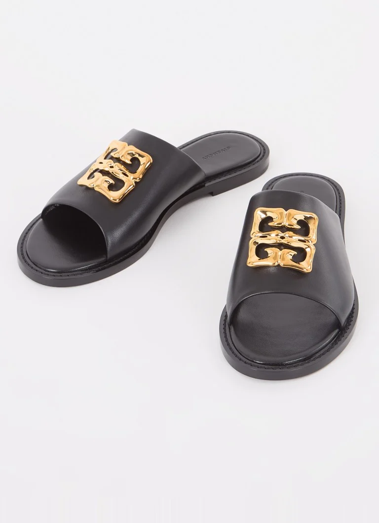 Givenchy 4G Liquid Lammleder-Slipper mit Logo