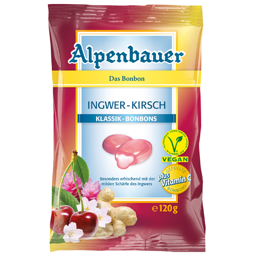 ALPENBAUER Bonbons Ingwer-Kirsch  120 g  Bonbons