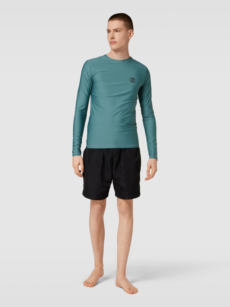 Badeshirt mit Motiv-Print Modell 'CAMORRO' in petrol