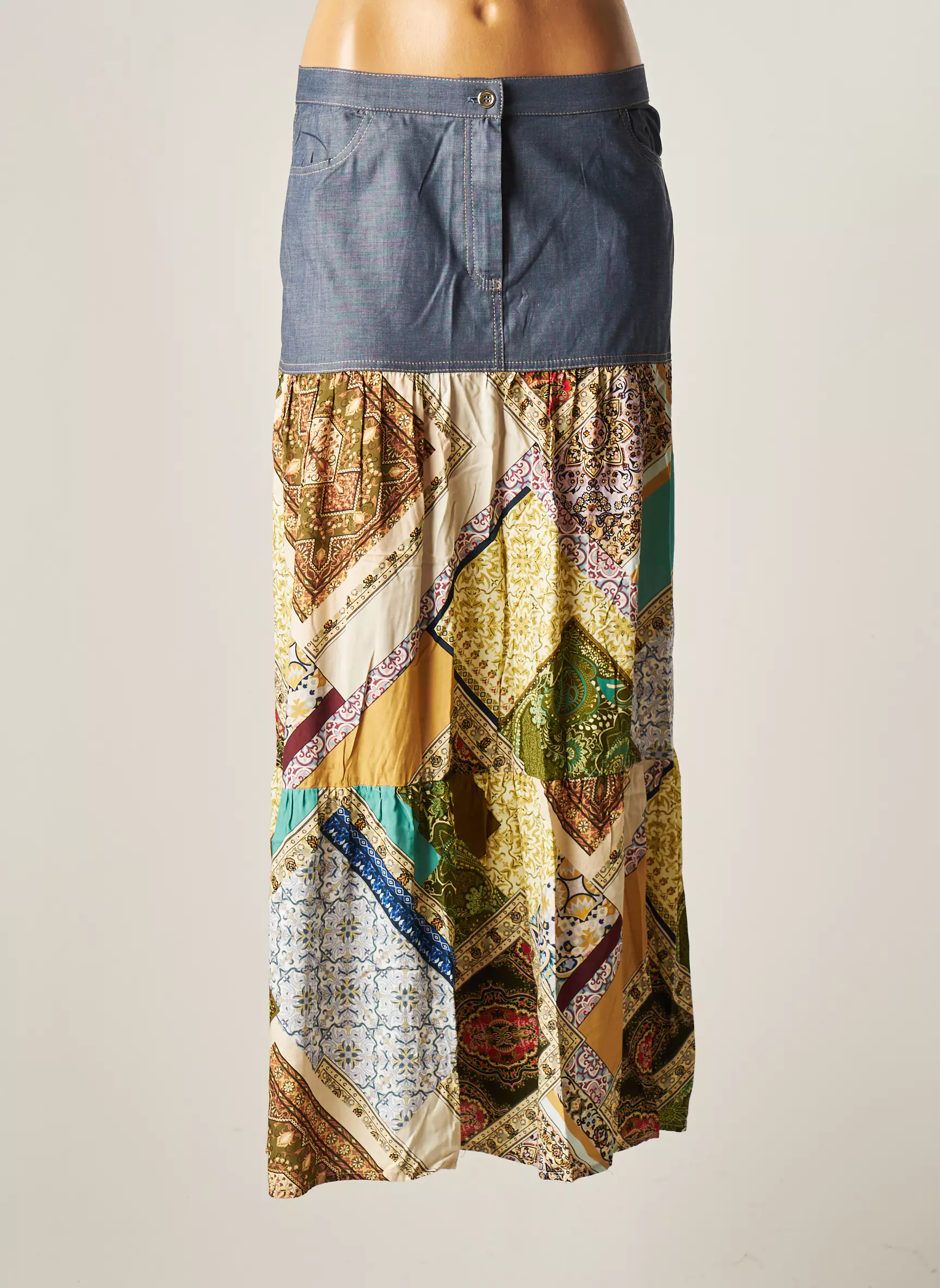 Quatre Vingt Jours Jupes Longues Femme couleur bleu