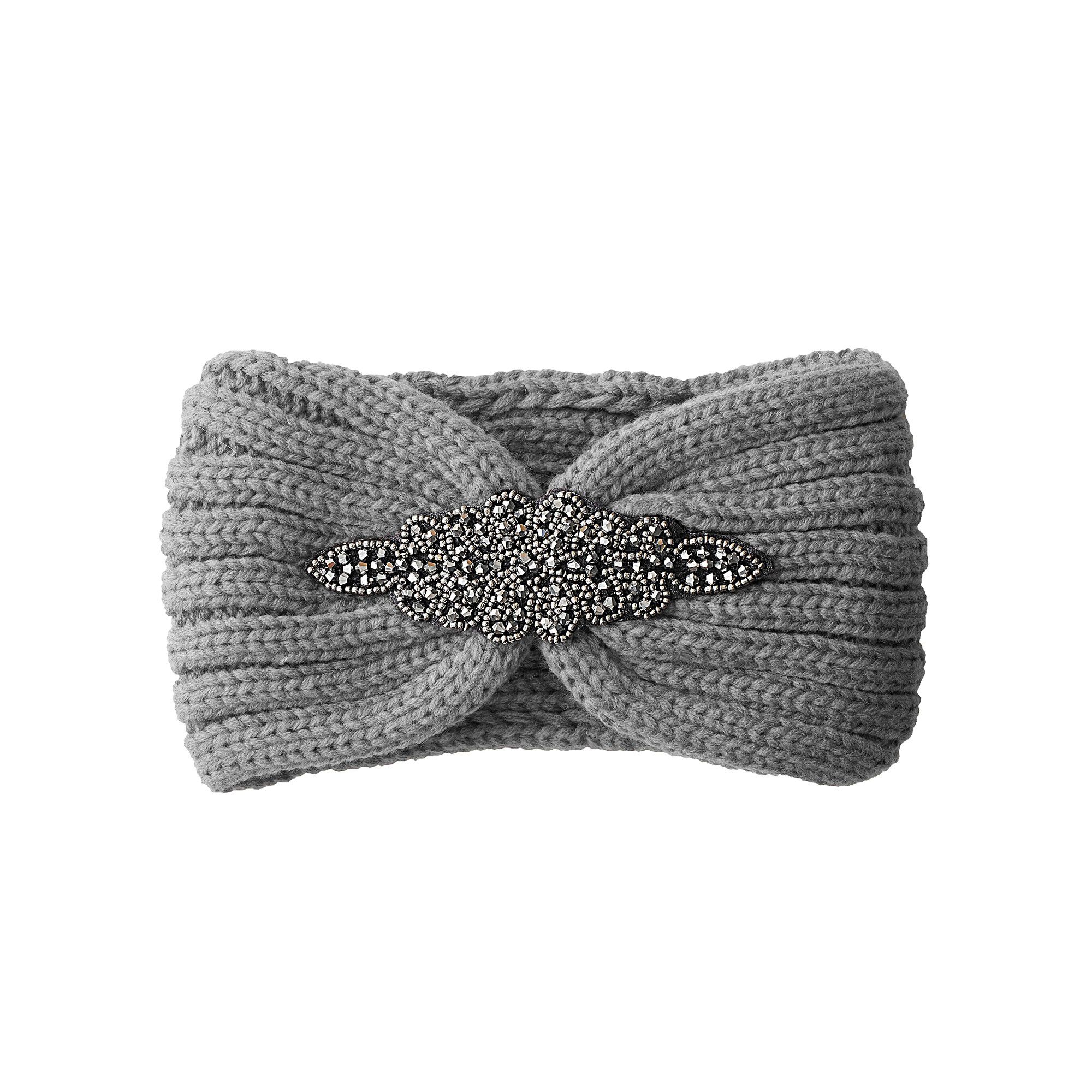 Headband en maille avec bijou