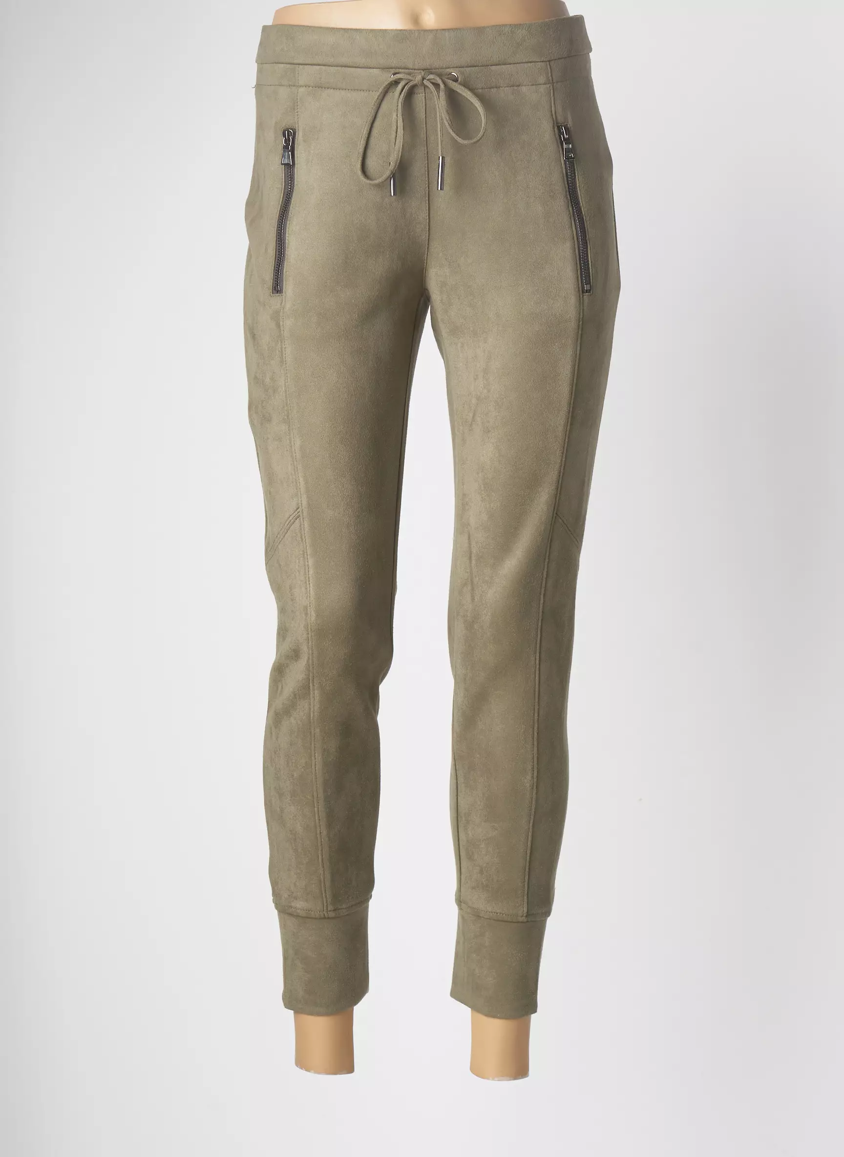 Opus Pantalons Slim Femme couleur vert