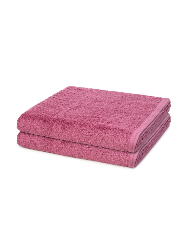Vossen 2 X Duschtuch im Set Vegan Life in Blackberry günstig kaufen 67 x 140 cm