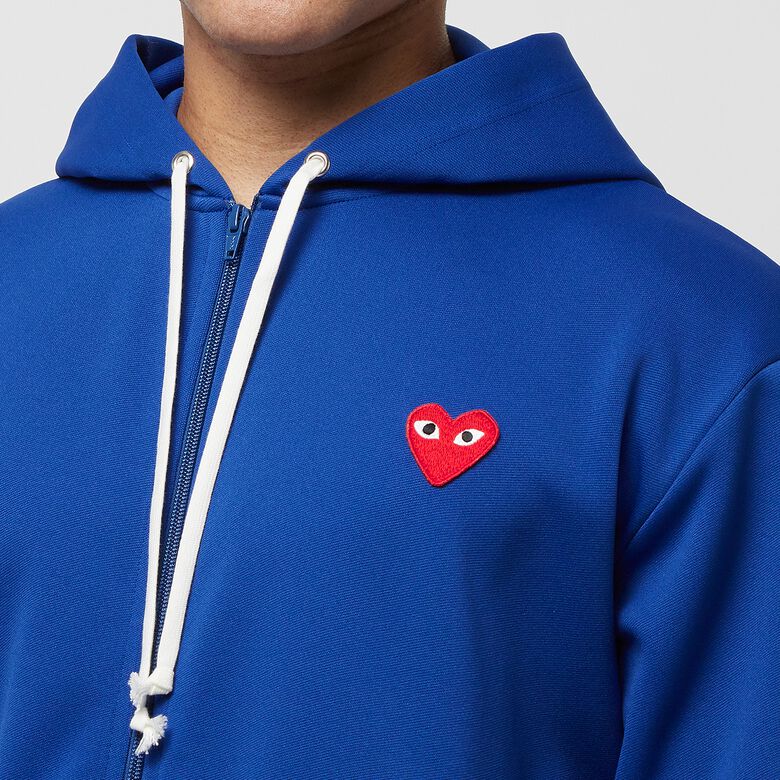 Comme des Garcons Play Play Zip Hooded Sweat Red Heart navy