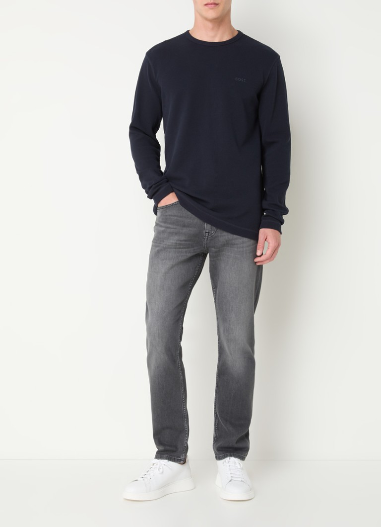 Blugi HUGO BOSS Delaware Bo Slim-Fit cu aspect de distress